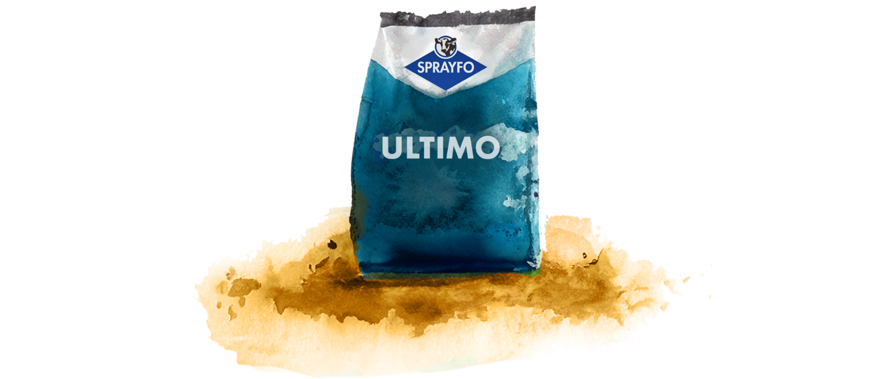 A watercolor image of a Sprayfo Ultimo bag on an orange surface