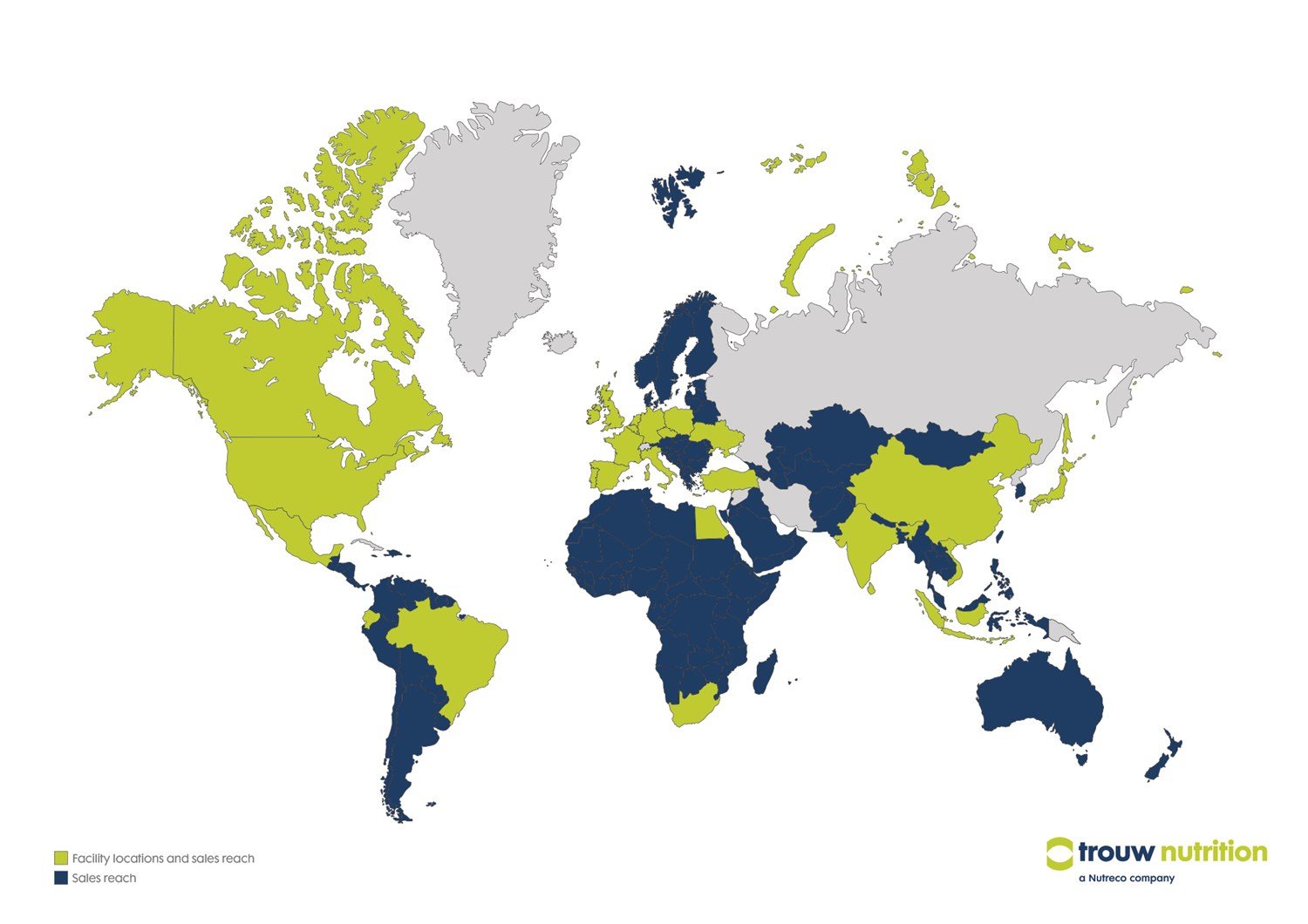 Trouw Nutrition Worldmap